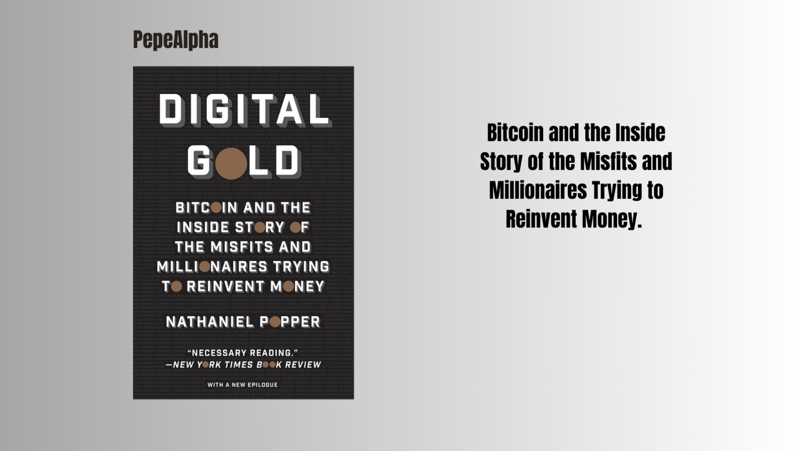 Digital Gold by Nathaniel Popper: The best crypto books