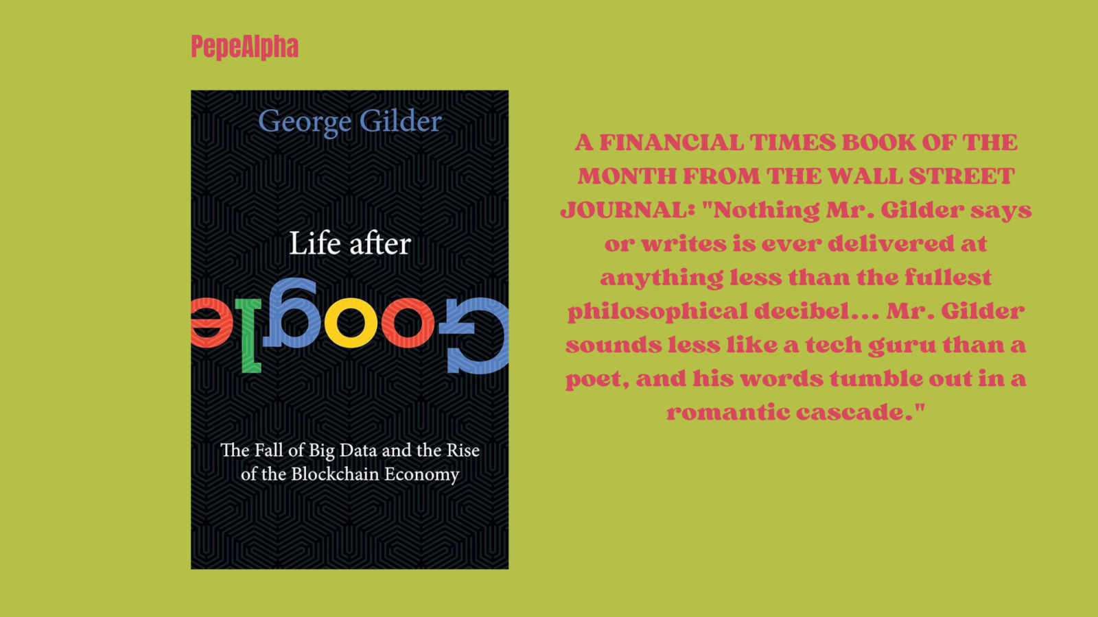Life After Google by George Gilder: The best crypto books