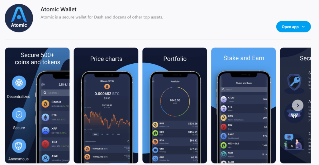 ATOMIC WALLET is a secure wallet for dash and dozens of other top assests