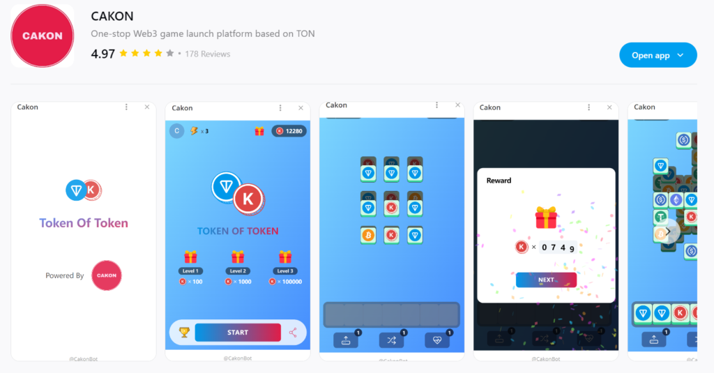 CAKON One stop Web3 gam launch platform based on TON