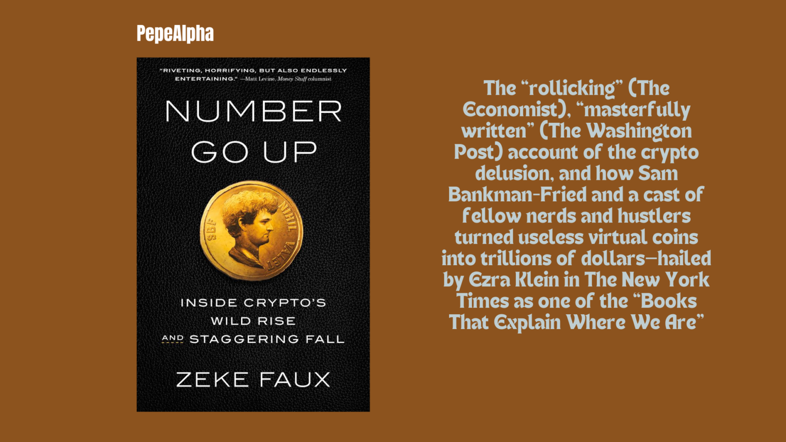Number Go Up By Zeke Faux: The best crypto books